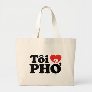 I Heart (Liebe Pho (Tôi PHỞ) vietnamesische Sprach Jumbo Stoffbeutel