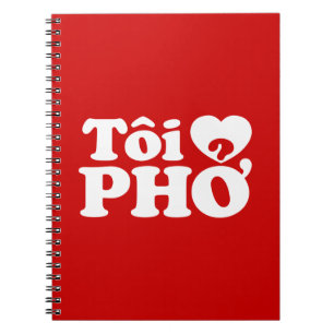 I Heart (Liebe Pho (Tôi PHỞ) vietnamesische Sprach Notizblock