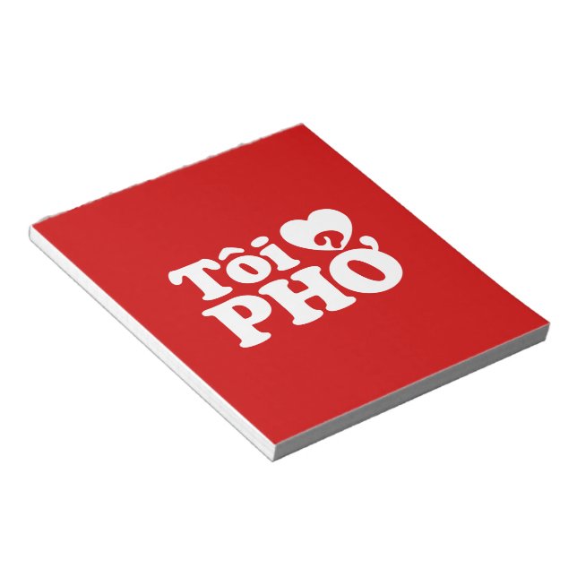 I Heart (Liebe Pho (Tôi PHỞ) vietnamesische Sprach Notizblock (angewinkelt)