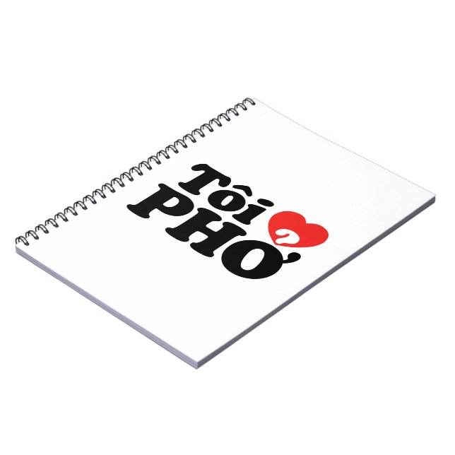 I Heart (Liebe Pho (Tôi PHỞ) vietnamesische Sprach Notizblock (Linke Seite)