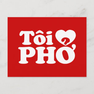I Heart (Liebe Pho (Tôi PHỞ) vietnamesische Sprach Postkarte