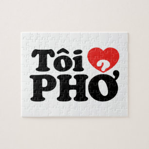 I Heart (Liebe Pho (Tôi PHỞ) vietnamesische Sprach Puzzle