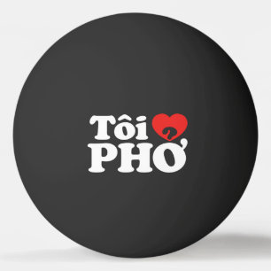 I Heart (Liebe Pho (Tôi PHỞ) vietnamesische Sprach Tischtennisball