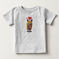 I Heart Liebe Ponies Niedlich Baby T - Shirt