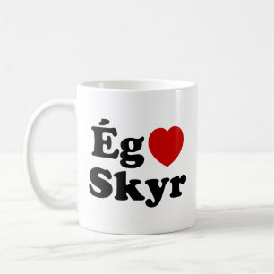 I Heart (Liebe) Skyr [Ég Elska Skyr] Isländisch Kaffeetasse