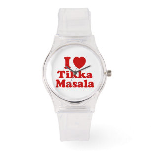 I Heart (Liebe) Tikka Masala Armbanduhr