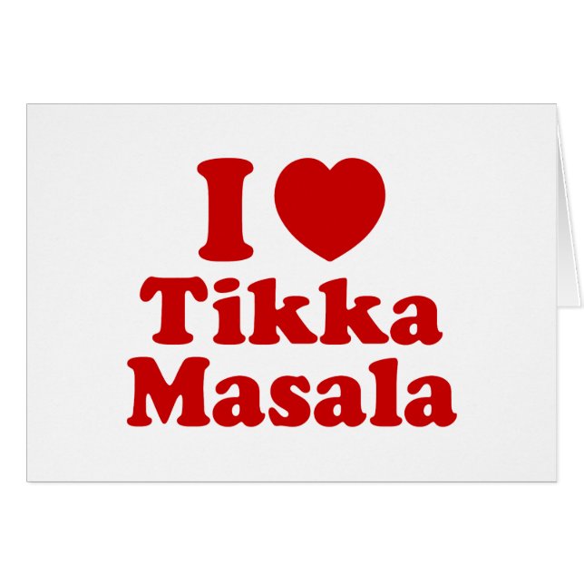 I Heart (Liebe) Tikka Masala Card (Vorderseite (Horizontal))