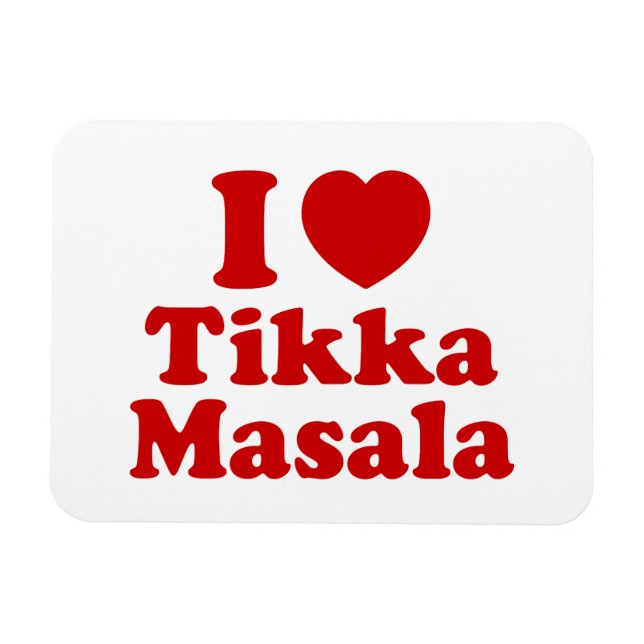 I Heart (Liebe) Tikka Masala Magnet (Horizontal)