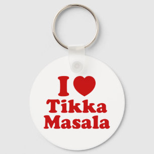 I Heart (Liebe) Tikka Masala Schlüsselanhänger