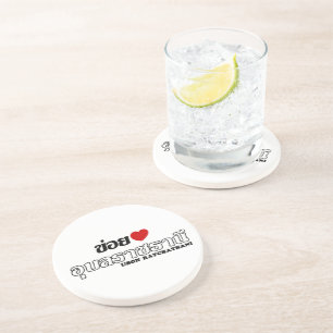 I Heart (Liebe) Ubon Ratchathani, Isan, Thailand Sandstein Untersetzer