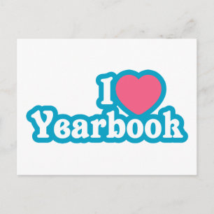 I Heart / Liebe Yearbook Postkarte