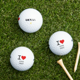 I Heart Liebesvorlage Golfball