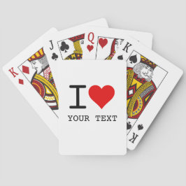 I Heart Liebesvorlage Spielkarten