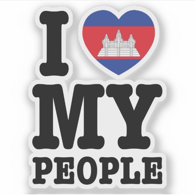 I Heart (Love) Aufkleber (Vorderseite)