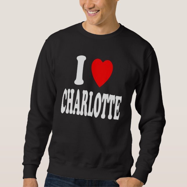 I Heart (Love) Charlotte Cute Matching Couple Spou Sweatshirt (Vorderseite)