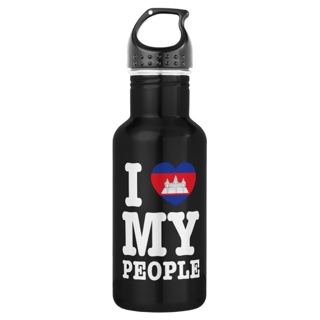 I Heart (Love) Edelstahlflasche (Vorderseite)