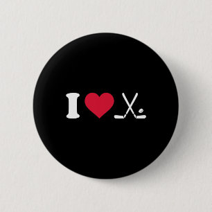 I Heart Love Field Hockey - Unisex Button