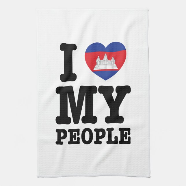 I Heart (Love) Geschirrtuch (Vertikal)