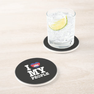 I Heart (Love) Getränkeuntersetzer