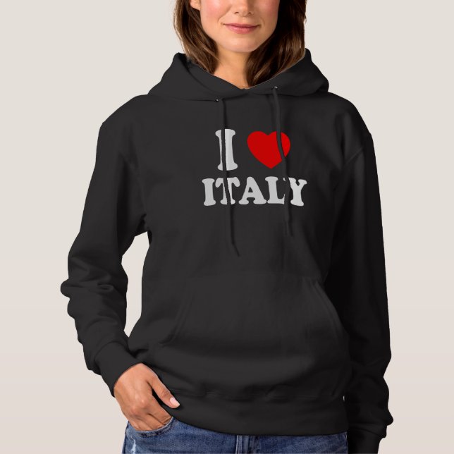 I Heart Love Italy Travel Home Tourism Vacation He Hoodie (Vorderseite)