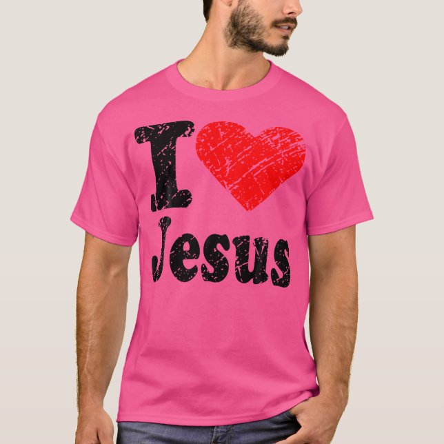 I Heart Love Jesus Christ Christian Quote n Kid T-Shirt (Vorderseite)