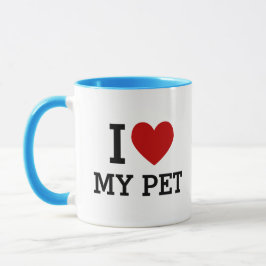 I Heart Love My Pet Mug – Cute Animal Lover Gift Tasse