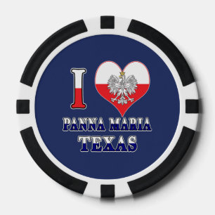 I Heart Love Panna Maria Texas Pokerchips