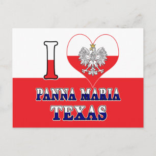 I Heart Love Panna Maria Texas Postkarte