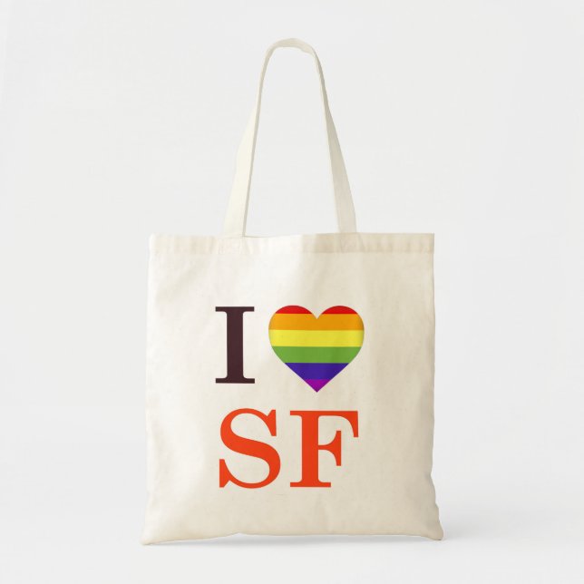 I Heart Love San Francisco Tragetasche (Vorne)