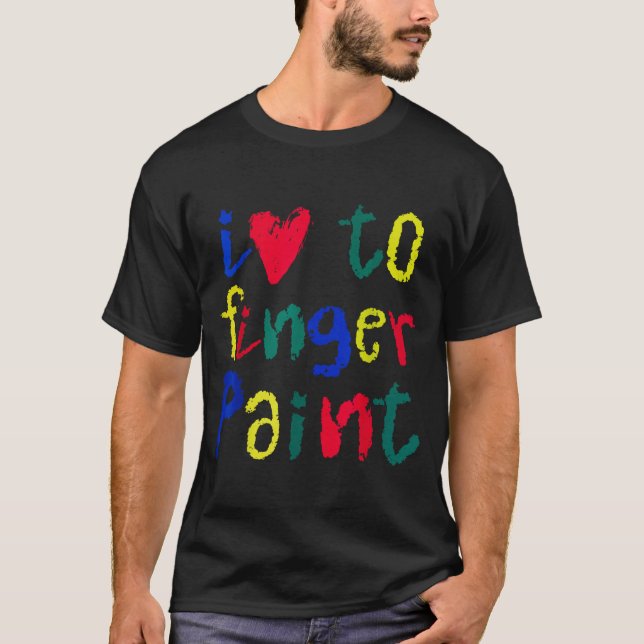 I Heart Love To Finger Paint - Funny Couple  T-Shirt (Vorderseite)
