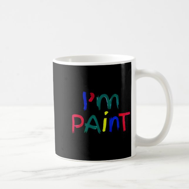 I Heart Love To Finger Paint I'm Paint Cute Couple Kaffeetasse (Rechts)