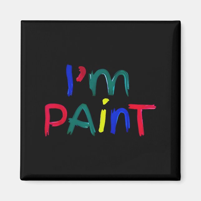 I Heart Love To Finger Paint I'm Paint Cute Couple Magnet (Vorne)