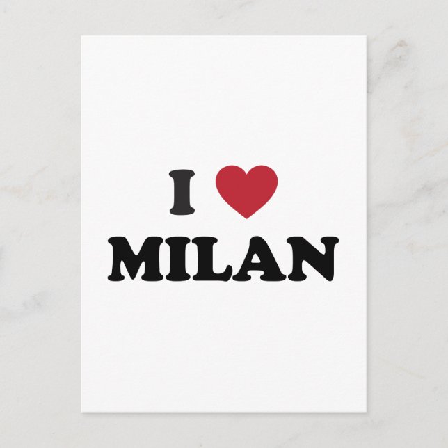 I Heart Mailand Italien Postkarte (Vorderseite)