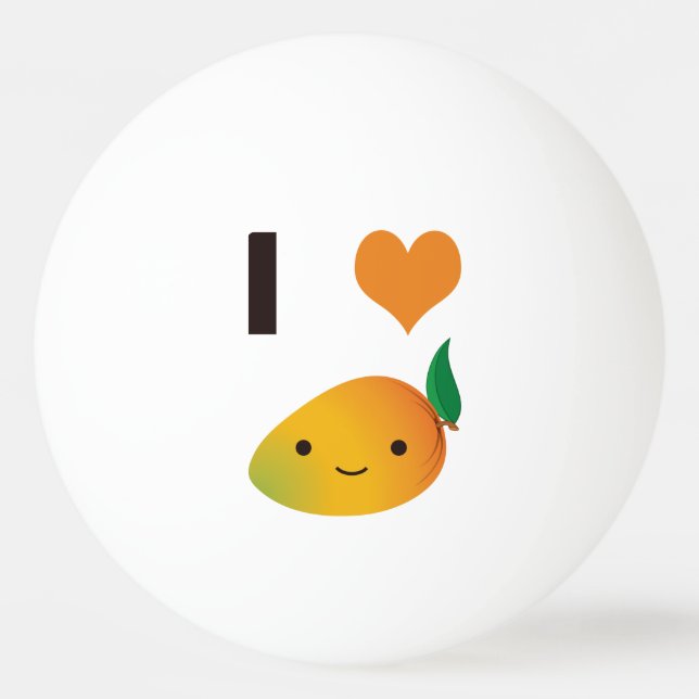 I heart Mango Tischtennisball (Vorderseite)
