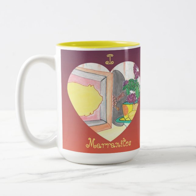 I Heart Marranitos Zweifarbige Tasse (Links)