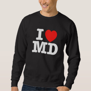 I Heart Maryland (MD) Liebe Premium Sweatshirt