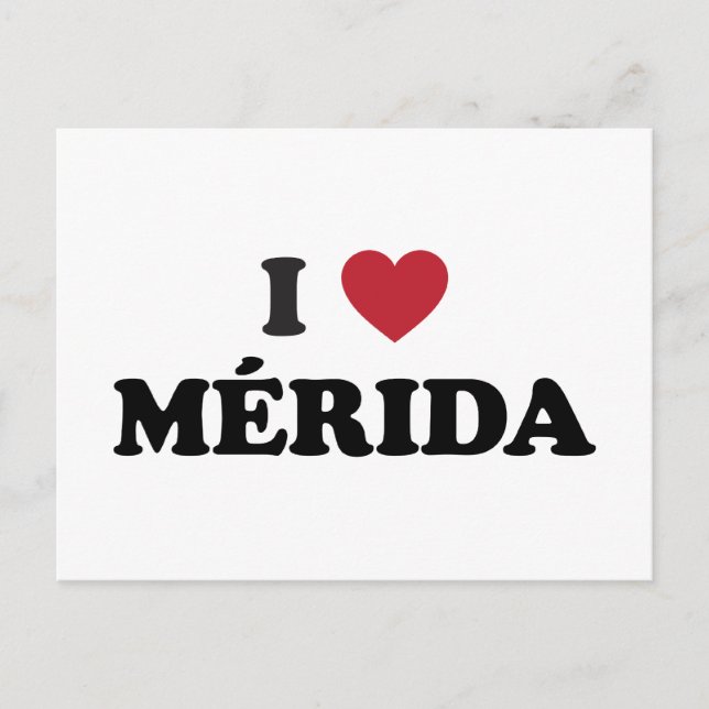 I Heart Mérida Mexico Postkarte (Vorderseite)