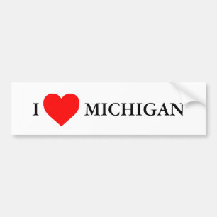 I heart Michigan Autoaufkleber