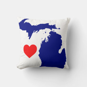 I heart Michigan großen Staat Kissen