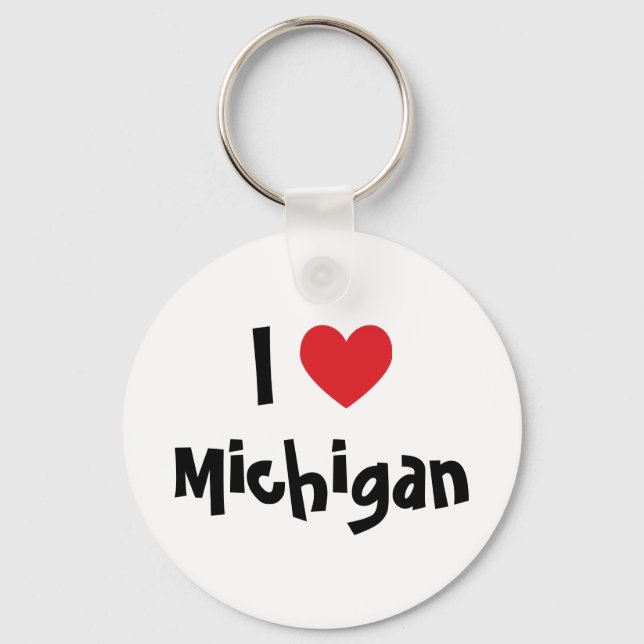 I Heart Michigan Schlüsselanhänger (Vorderseite)
