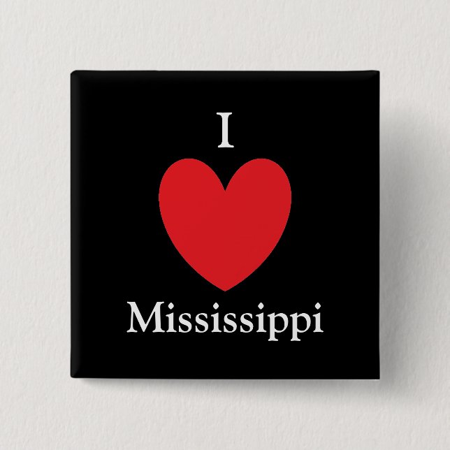 I Heart Mississippi Button (Vorderseite)