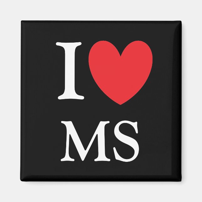 I Heart Mississippi Magnet (Vorne)