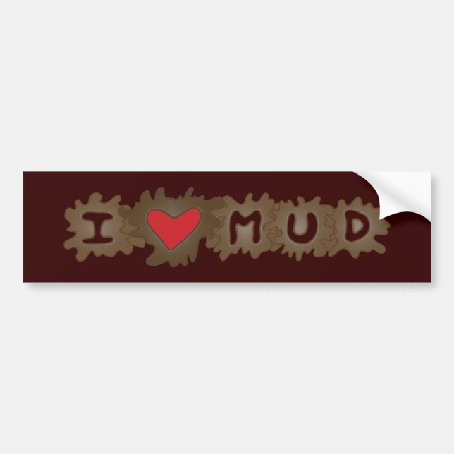 I Heart Mud Autoaufkleber (Vorne)