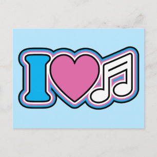 I Heart Music Postkarte
