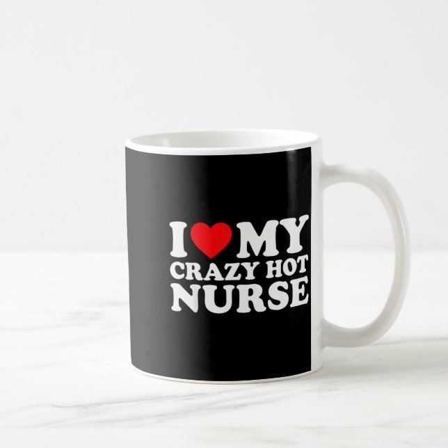 I Heart My Nurse Husband Wife Funny Matching Coupl Kaffeetasse (Rechts)