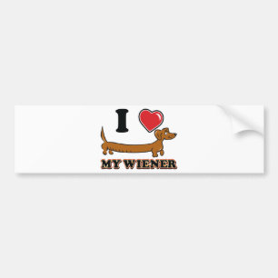 I-HEART-MY-WEINER AUTOAUFKLEBER