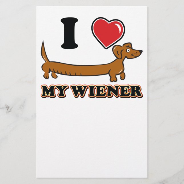 I-HEART-MY-WEINER BRIEFPAPIER (Vorderseite)