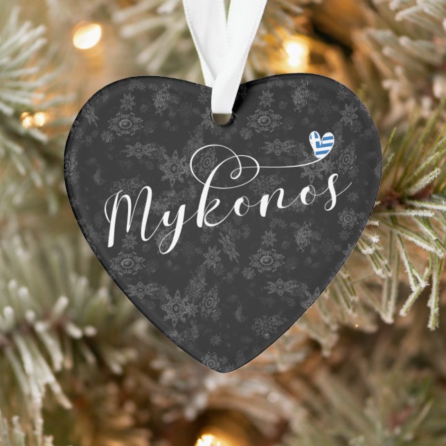 I Heart Mykonos, Griechenland Ornament (Baum)