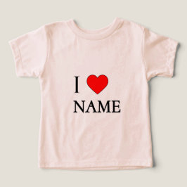 I heart name (customisable)