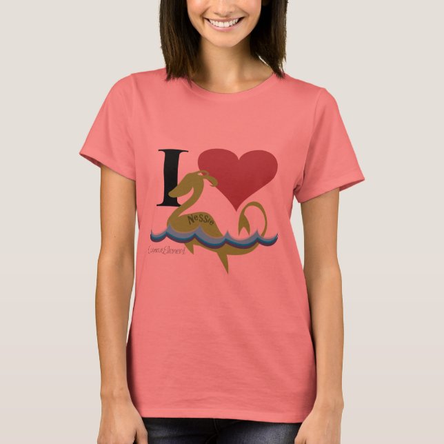 I Heart Nessie T-Shirt (Vorderseite)